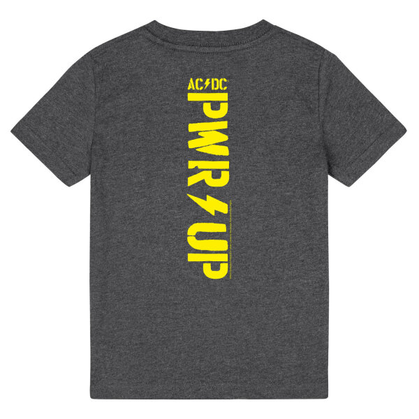 AC/DC (PWR UP) - Kinder T-Shirt, charcoal, gelb, 116