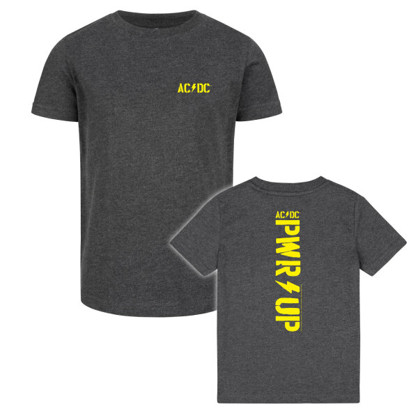 AC/DC (PWR UP) - Kinder T-Shirt, charcoal, gelb, 140