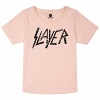 Slayer (Logo) - Girly Shirt, hellrosa, schwarz, 128