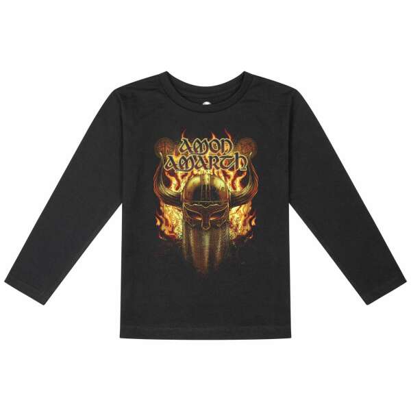 Amon Amarth (Helmet) - Kinder Longsleeve, schwarz, mehrfarbig, 104