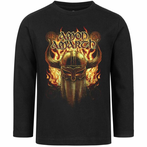 Amon Amarth (Helmet) - Kinder Longsleeve, schwarz, mehrfarbig, 152