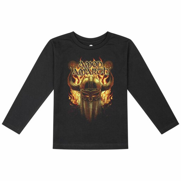 Amon Amarth (Helmet) - Kinder Longsleeve, schwarz, mehrfarbig, 152