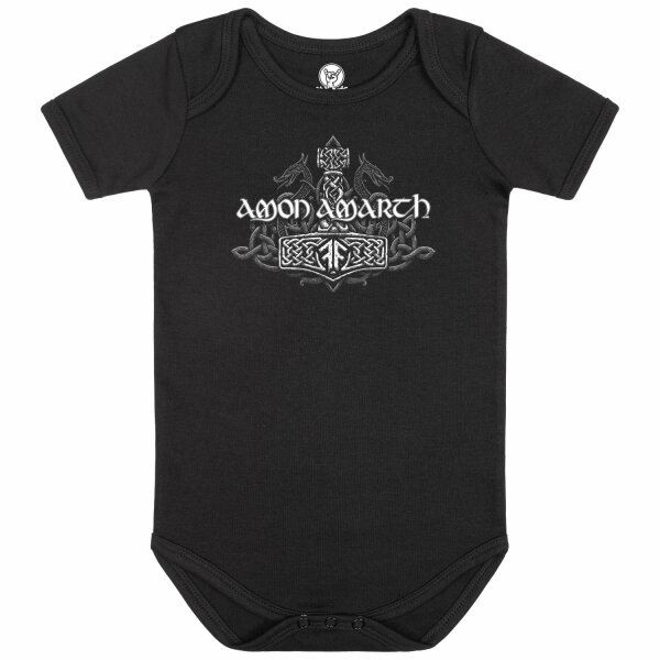 Amon Amarth (Thors Hammer) - Baby bodysuit, black, multicolour, 56/62