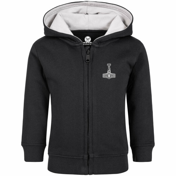 Amon Amarth (Thors Hammer) - Baby zip-hoody, black, multicolour, 80/86