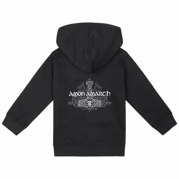 Amon Amarth (Thors Hammer) - Baby zip-hoody, black, multicolour, 80/86