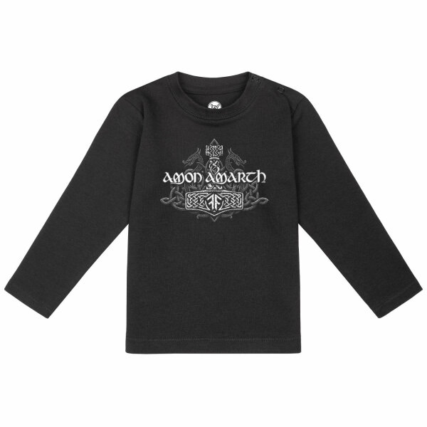 Amon Amarth (Thors Hammer) - Baby longsleeve, black, multicolour, 56/62