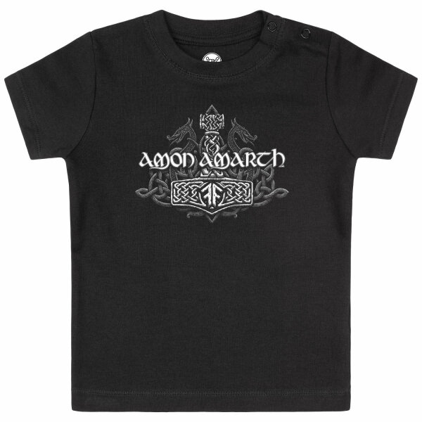 Amon Amarth (Thors Hammer) - Baby t-shirt, black, multicolour, 80/86