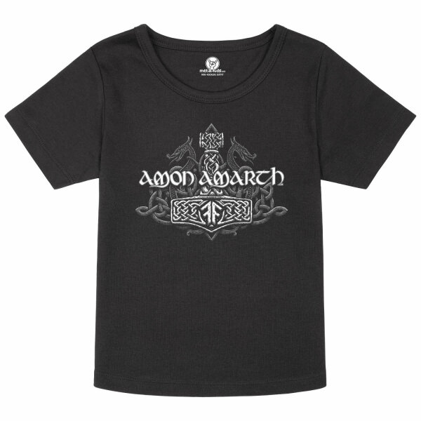 Amon Amarth (Thors Hammer) - Girly Shirt, schwarz, mehrfarbig, 128