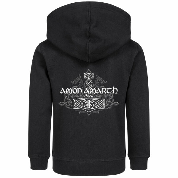 Amon Amarth (Thors Hammer) - Kids zip-hoody, black, multicolour, 152