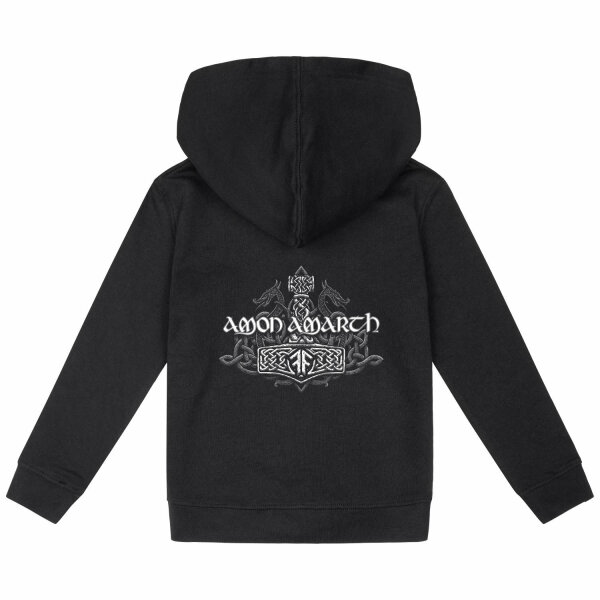 Amon Amarth (Thors Hammer) - Kinder Kapuzenjacke, schwarz, mehrfarbig, 164