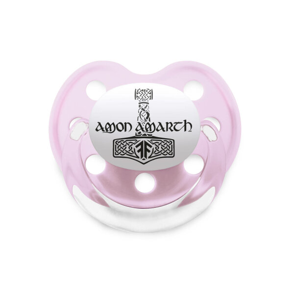Amon Amarth (Thors Hammer) - Soother, pale pink, black, Size 1