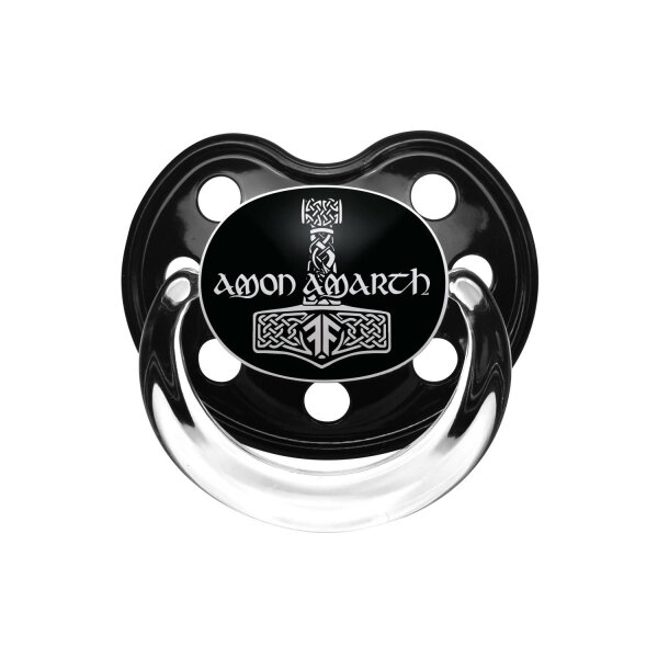 Amon Amarth (Thors Hammer) - Soother, black, white, Size 2