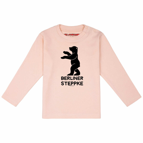 Berliner Steppke - Baby longsleeve, pale pink, black, 56/62