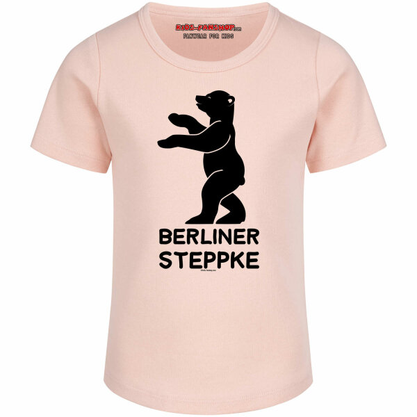 Berliner Steppke - Girly Shirt, hellrosa, schwarz, 104