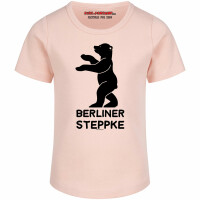 Berliner Steppke - Girly Shirt, hellrosa, schwarz, 116