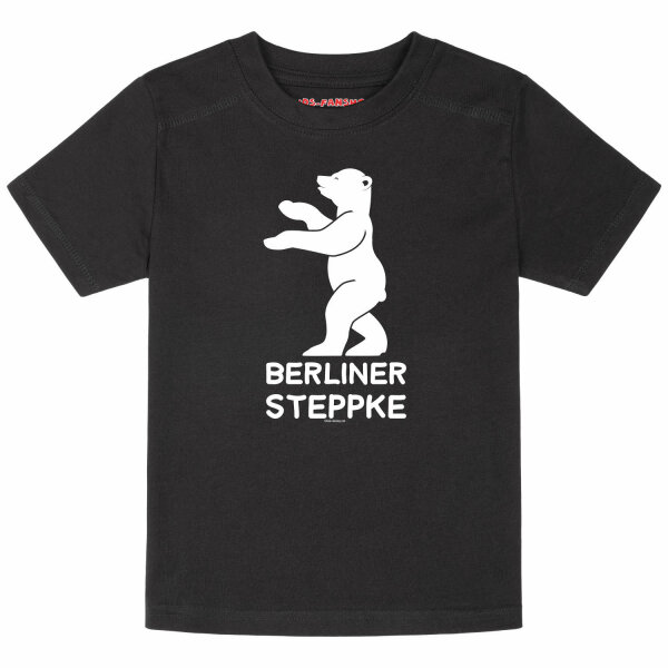 Berliner Steppke - Kinder T-Shirt, schwarz, weiß, 104