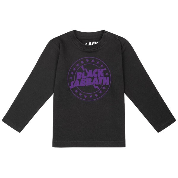 Black Sabbath (Emblem) - Baby Longsleeve, schwarz, purpur, 68/74