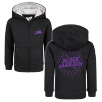 Black Sabbath (Emblem) - Kids zip-hoody, black, purple, 140