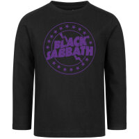 Black Sabbath (Emblem) - Kinder Longsleeve, schwarz, purpur, 140