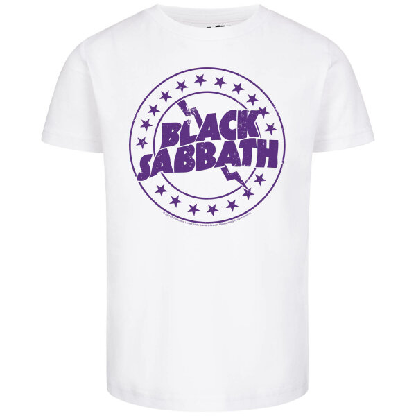 Black Sabbath (Emblem) - Kinder T-Shirt, weiß, purpur, 92