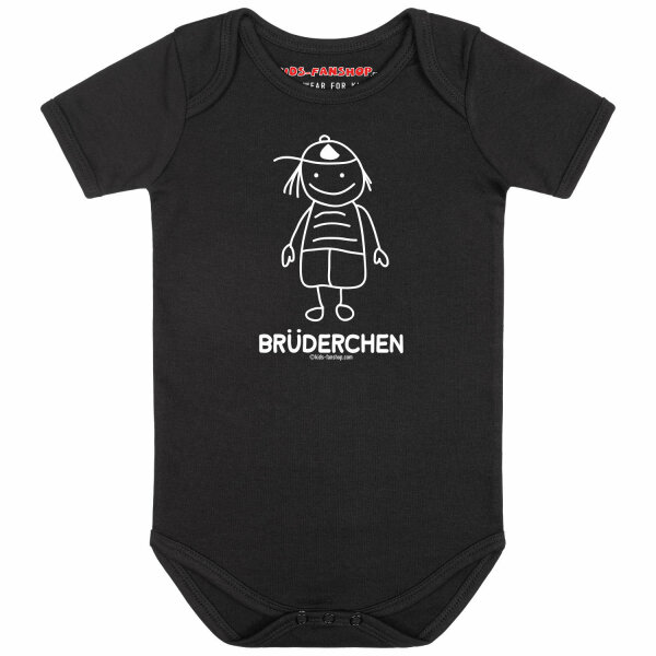 Brüderchen - Baby bodysuit, black, white, 68/74