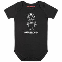 Brüderchen - Baby bodysuit - black - white - 68/74