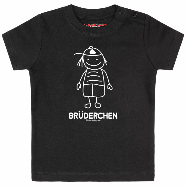 Brüderchen - Baby T-Shirt, schwarz, weiß, 56/62