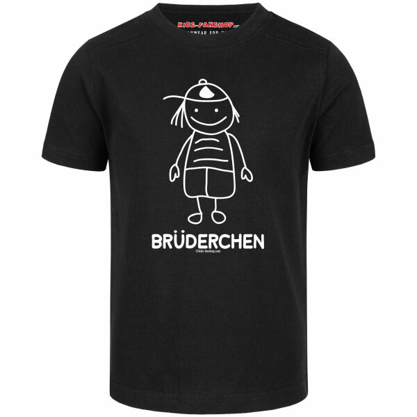 Brüderchen - Kinder T-Shirt, schwarz, weiß, 104