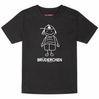 Brüderchen - Kinder T-Shirt, schwarz, weiß, 104