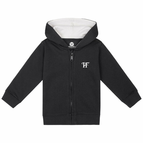 Hammerfall (Logo) - Baby zip-hoody, black, white, 80/86