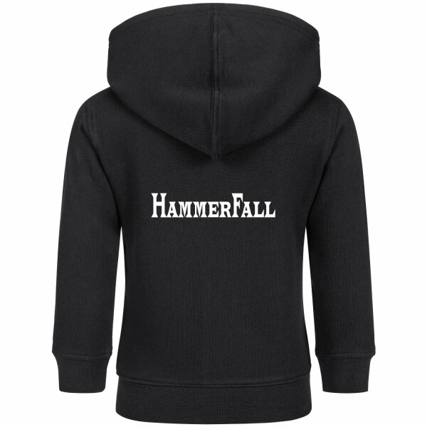 Hammerfall (Logo) - Baby zip-hoody, black, white, 80/86