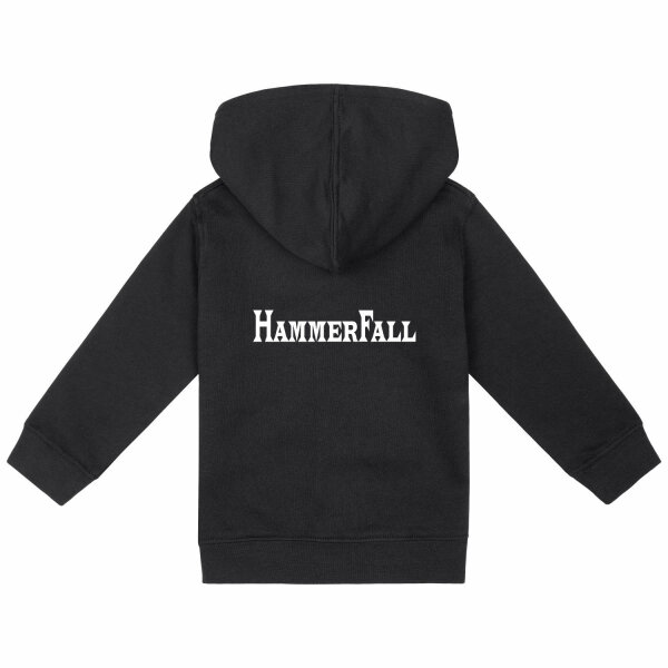 Hammerfall (Logo) - Baby zip-hoody, black, white, 80/86