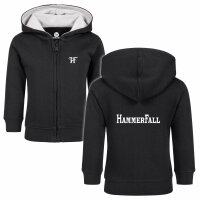 Hammerfall (Logo) - Baby zip-hoody - black - white - 80/86