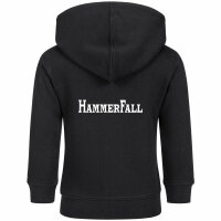 Hammerfall (Logo) - Baby Kapuzenjacke, schwarz, weiß, 80/86