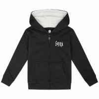 Gojira (Moon Phases) - Kids zip-hoody, black, white, 104