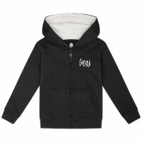 Gojira (Moon Phases) - Kids zip-hoody, black, white, 152