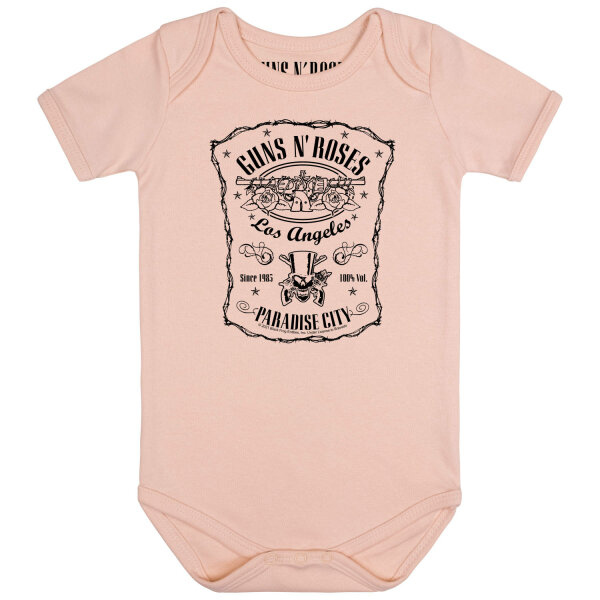Guns n Roses (Paradise City) - Baby bodysuit, pale pink, black, 56/62