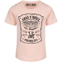 Guns n Roses (Paradise City) - Girly Shirt, hellrosa, schwarz, 104