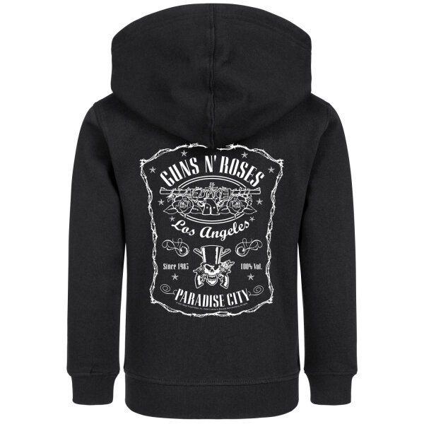 Guns n Roses (Paradise City) - Kids zip-hoody, black, white, 92