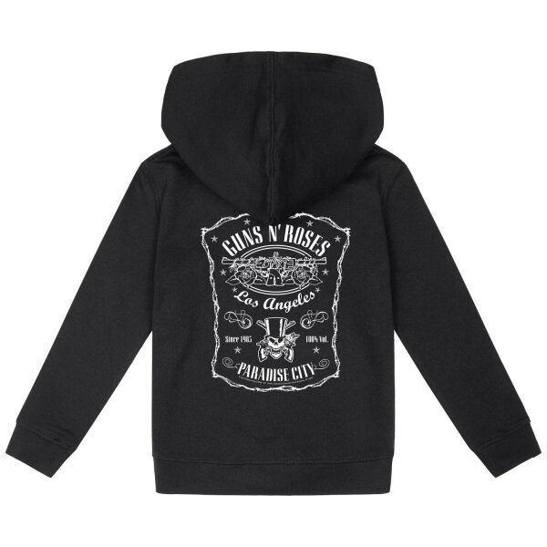 Guns n Roses (Paradise City) - Kids zip-hoody, black, white, 92