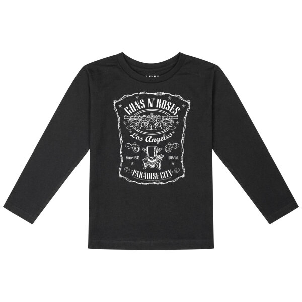 Guns n Roses (Paradise City) - Kinder Longsleeve, schwarz, weiß, 164