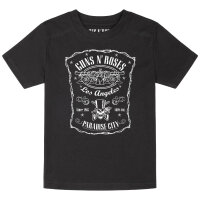 Guns n Roses (Paradise City) - Kinder T-Shirt, schwarz, weiß, 116