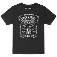 Guns n Roses (Paradise City) - Kinder T-Shirt, schwarz, weiß, 140