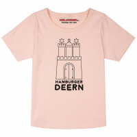 Hamburger Deern - Girly shirt, pale pink, black, 116