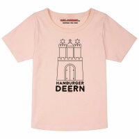 Hamburger Deern - Girly shirt, pale pink, black, 128