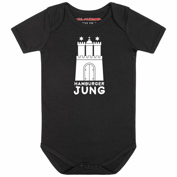 Hamburger Jung - Baby bodysuit, black, white, 56/62