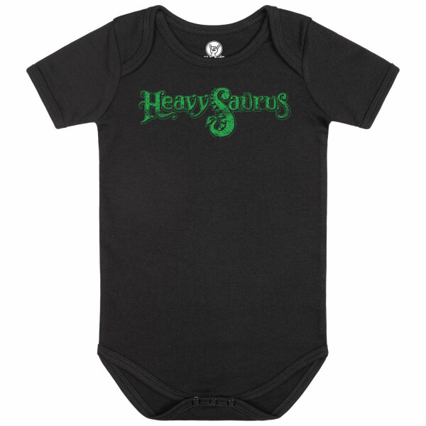 Heavysaurus (Logo) - Baby bodysuit, black, green, 56/62