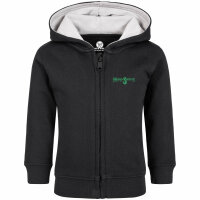 Heavysaurus (Logo) - Baby zip-hoody, black, green, 56/62