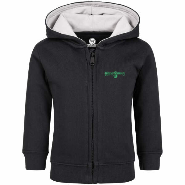 Heavysaurus (Logo) - Baby zip-hoody, black, green, 80/86