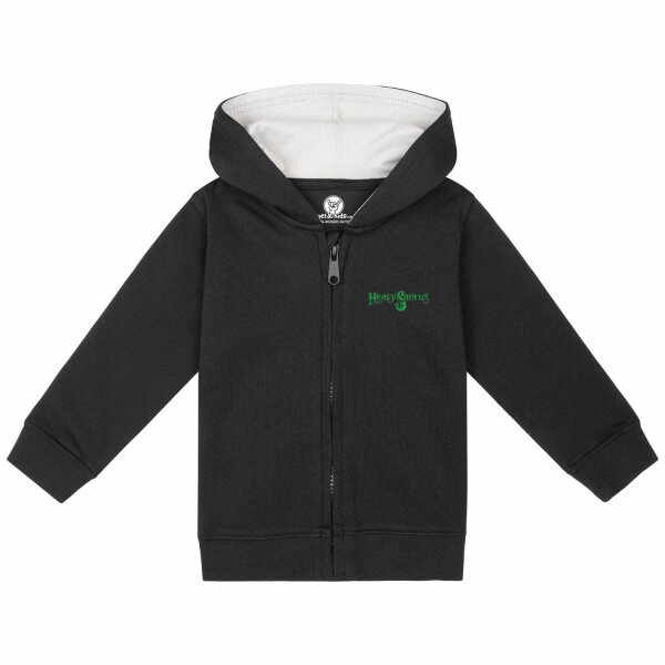 Heavysaurus (Logo) - Baby zip-hoody, black, green, 80/86